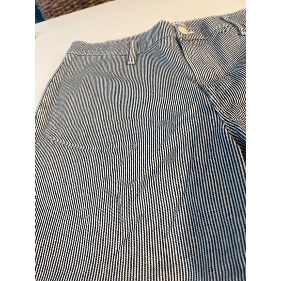 Vintage Hickory Stripe Carpenter Pants Relaxed Fit Blue & White Cotton Mens Size - Picture 3 of 6